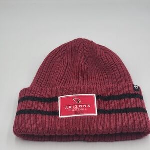 Arizona Cardinals Knit Beanie Hat ’47 Brand Red Black Cuffed NFL Football Winter